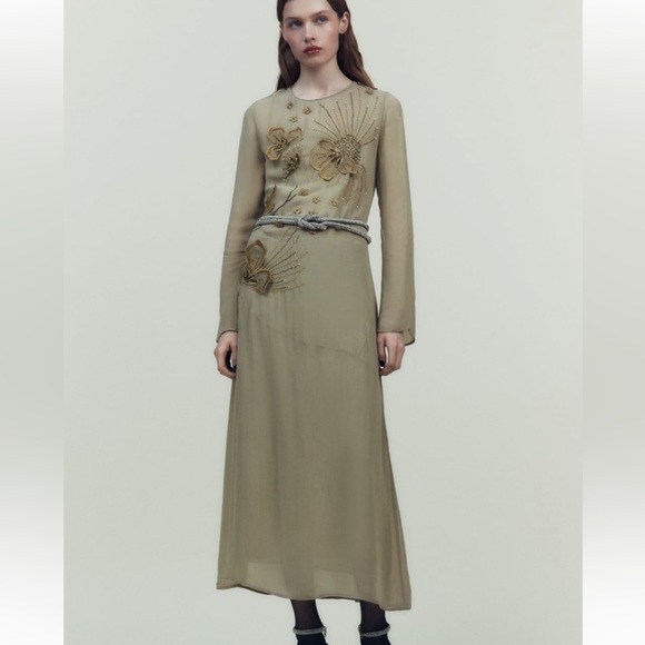 Zara embroidered sequin dress - Picture 1 of 5